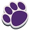 Ashley Productions Magnetic Whiteboard Eraser, Purple Paw, PK6 10005 - alternate 2